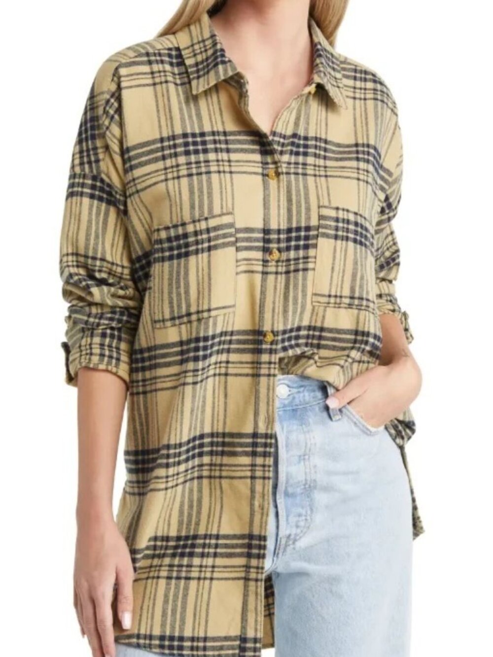 Rip Curl La Isla Cotton Flannel Shirt with Pockets